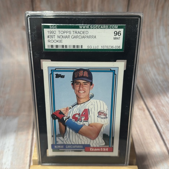 1992 Topps Traded #39T Nomar Garciaparra SGC Card 96 Mint Baseball Card #ME573 - Picture 2 of 3